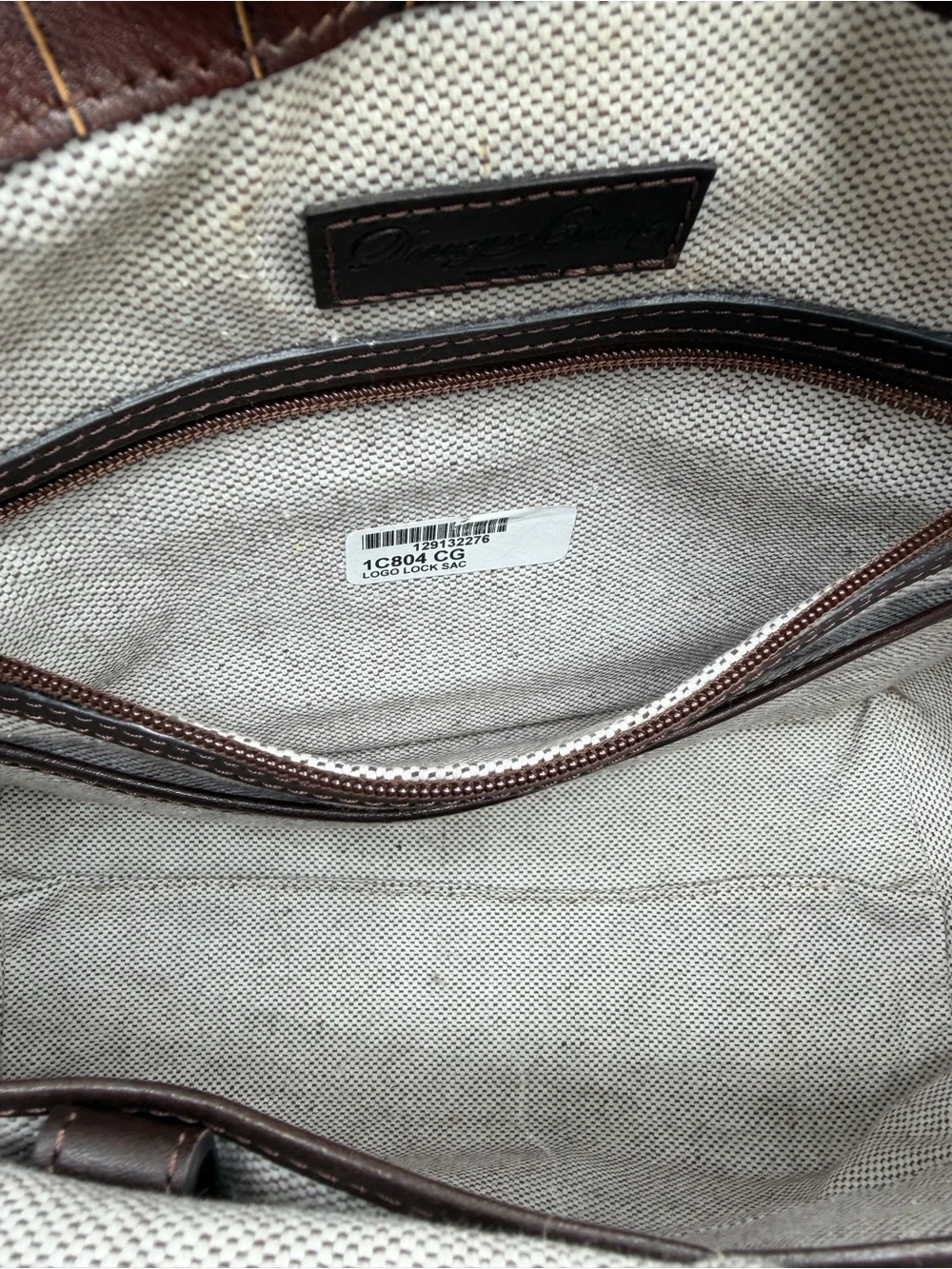 Dooney & Bourke Brown Croco-Embossed Leather Hobo Bag